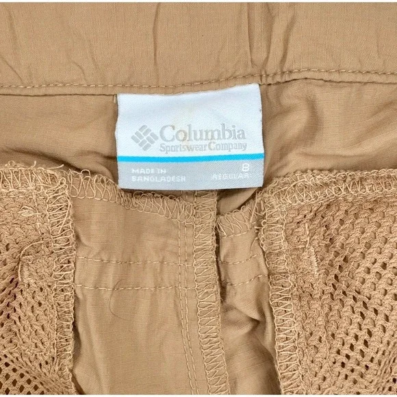 Columbia Womens Convertible Hiking Pants Tan Sz 8 Regular Omni-Shade Active Fit - Picture 3 of 11